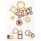 Montessori Wooden Geometric Shape Puzzle - Nesting Ring Pieces