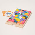 Montessori Wooden Puzzle Toy - Brain Blocks with Challenge Cards