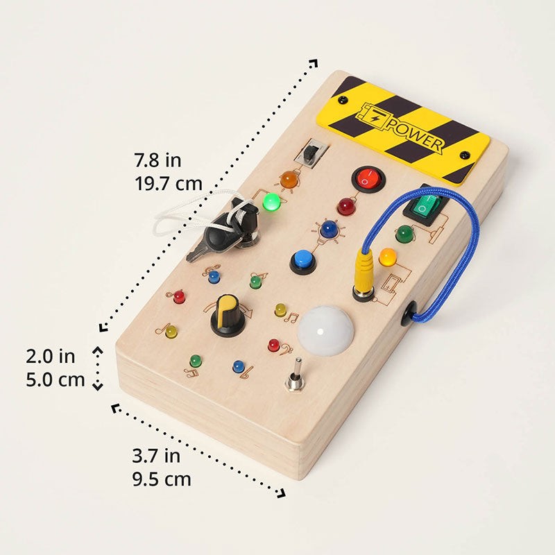 Montessori Wooden Sensory Board Toy with LED Lights