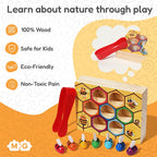 Montessori Wooden Sorting and Matching Toy - Beehive Theme