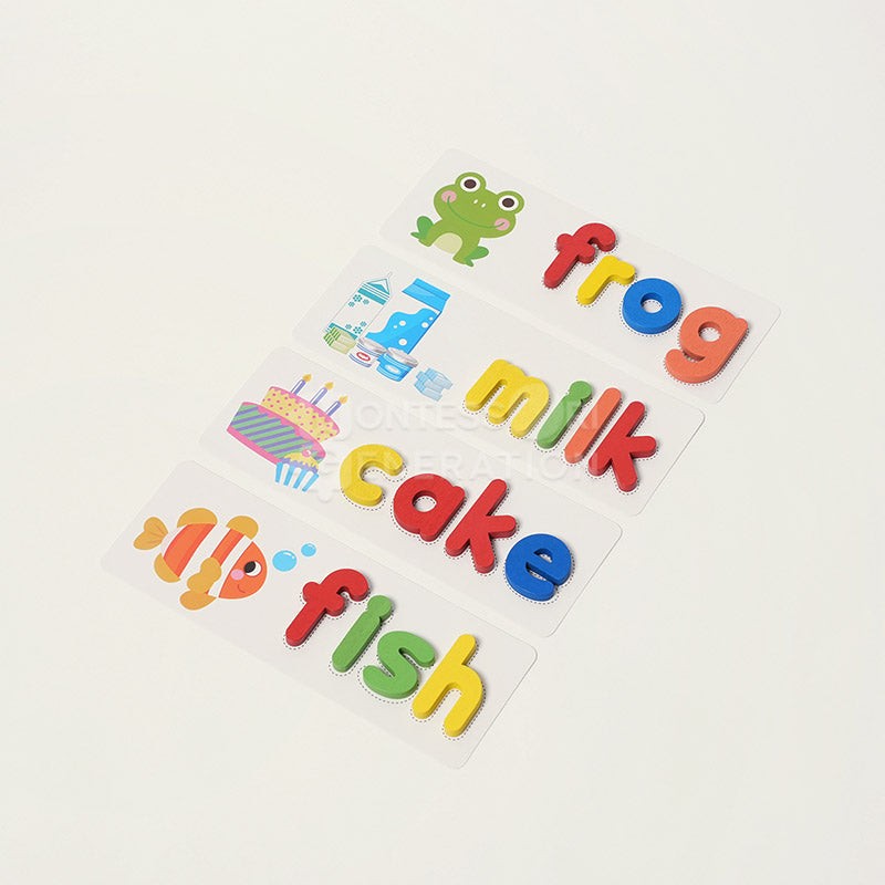 Montessori Wooden Spelling Game - Letters and Picture Cards