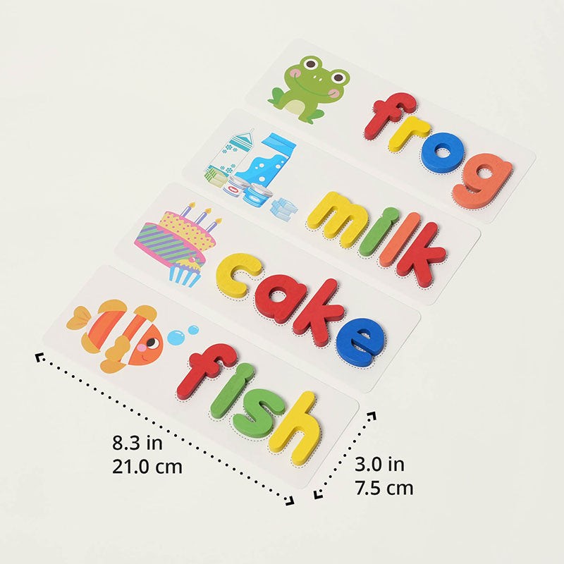 Montessori Wooden Spelling Game - Letters and Picture Cards