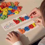 Montessori Wooden Spelling Game - Letters and Picture Cards