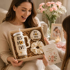 Mother's Day Gift Set - Tumbler with Straw, Coin Purse and Scrunchie