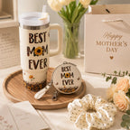 Mother's Day Gift Set - Tumbler with Straw, Coin Purse and Scrunchie