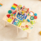 Multi-functional Early Learning Activity Table - Wooden with Multiple Activities