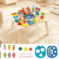 Multi-functional Early Learning Activity Table - Wooden with Multiple Activities