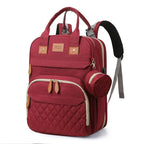 Multifunctional Baby Diaper Backpack - Foldable Bed Compartment