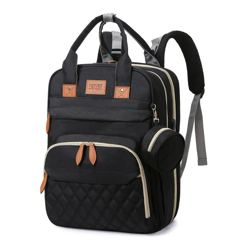 Multifunctional Baby Diaper Backpack - Foldable Bed Compartment