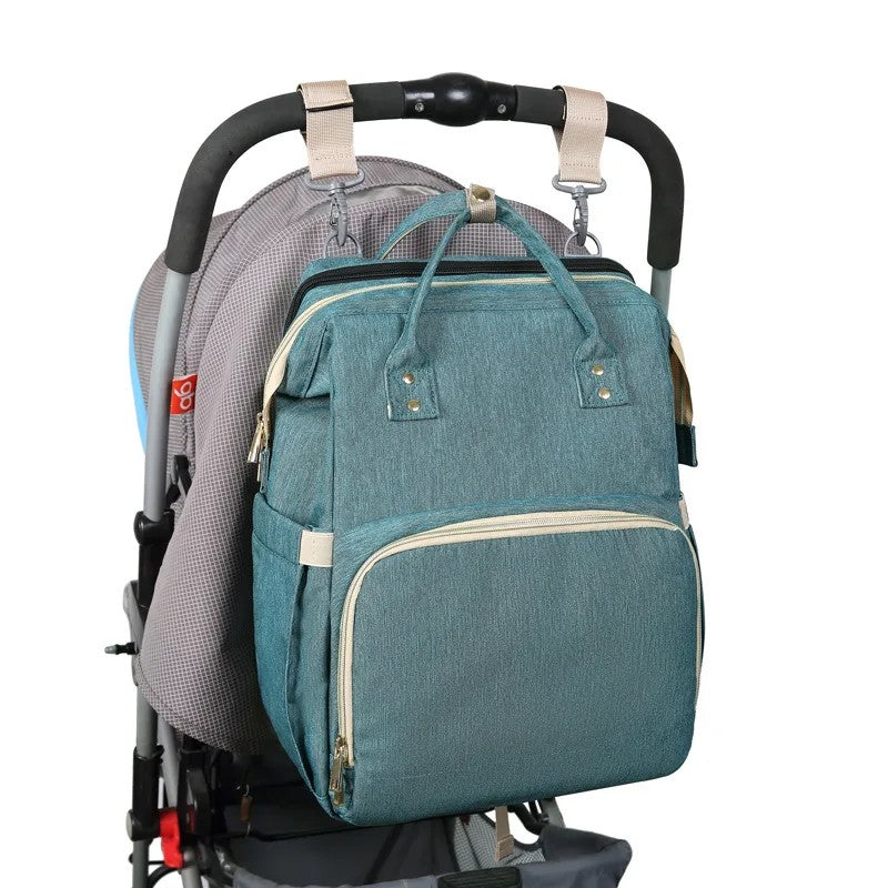 Multifunctional Diaper Backpack - Convertible Baby Crib