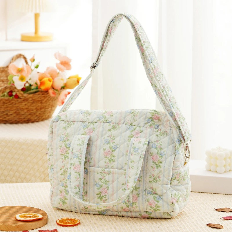 Multifunctional Travel Diaper Bag - Quilted Diamond Pattern