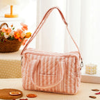 Multifunctional Travel Diaper Bag - Quilted Diamond Pattern