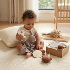Newborn Baby Gift Set - 6-Piece with Animal Appliqué
