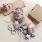 Newborn Baby Gift Set - 6-Piece with Animal Appliqué