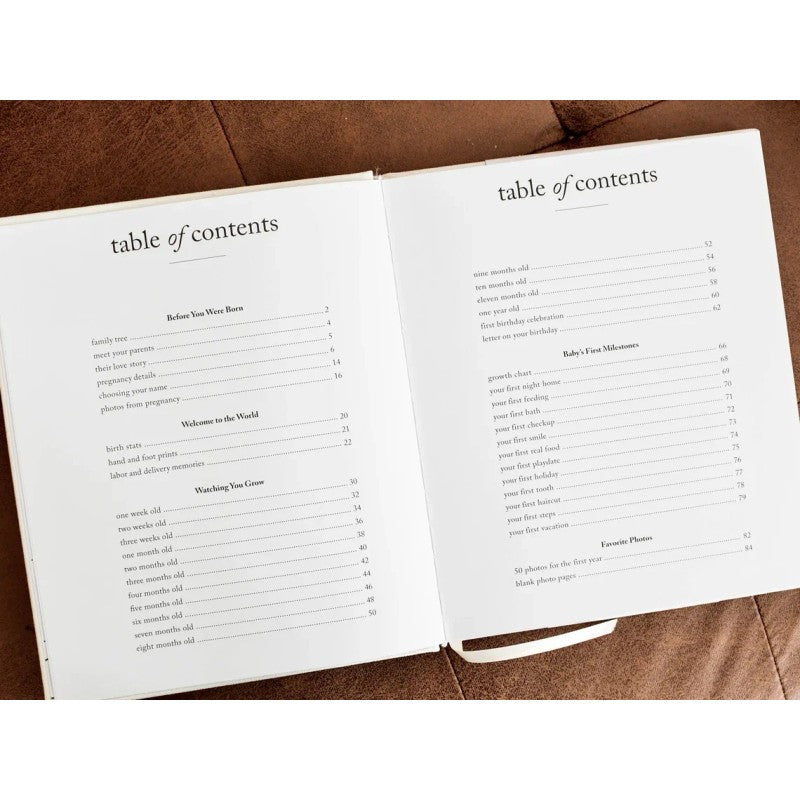 Newborn Baby Memory Book - Hardcover with Customizable Pages
