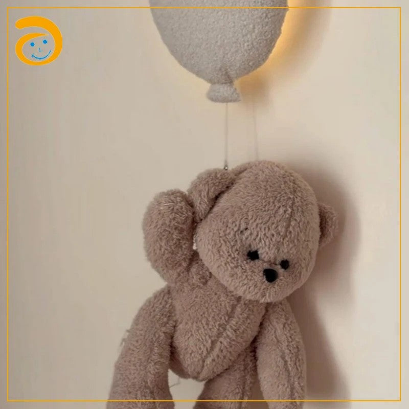 Night Light - Plush Wall Decoration with Hanging Animal Figure
