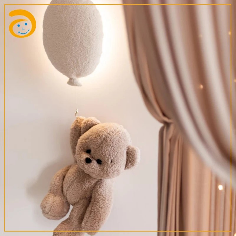 Night Light - Plush Wall Decoration with Hanging Animal Figure