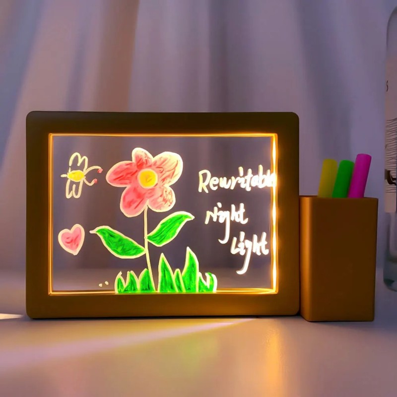 Night Light - Rectangular Frame with LED Edge Lighting