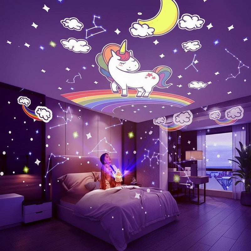 Night Light Star Projector - USB Powered with Music and 360° Rotation