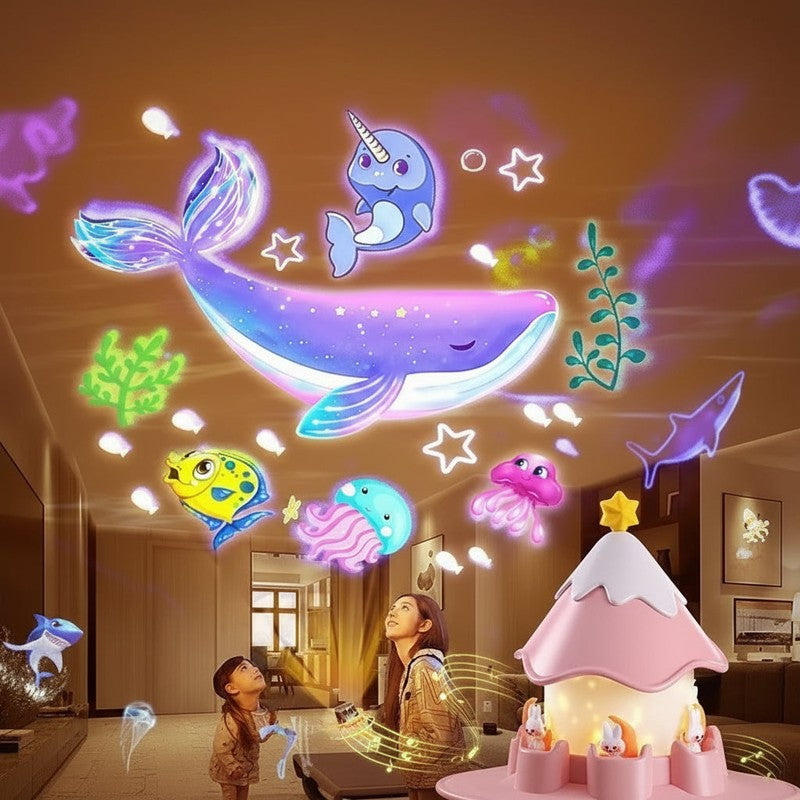 Night Light Star Projector - USB Powered with Music and 360° Rotation