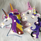 Night Light - Unicorn Head Shape with LED Bulbs
