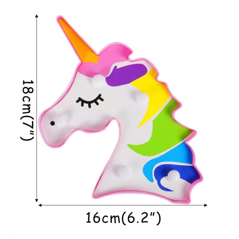 Night Light - Unicorn Head Shape with LED Bulbs