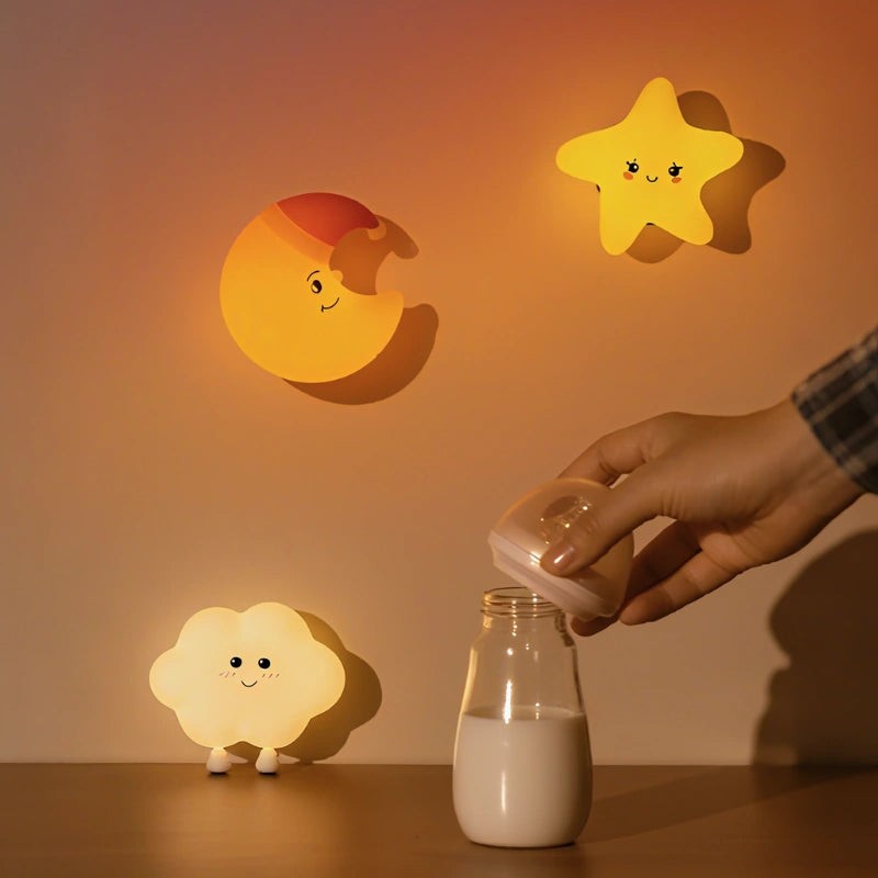 Night Light - Whimsical Cartoon Face with Adjustable Brightness