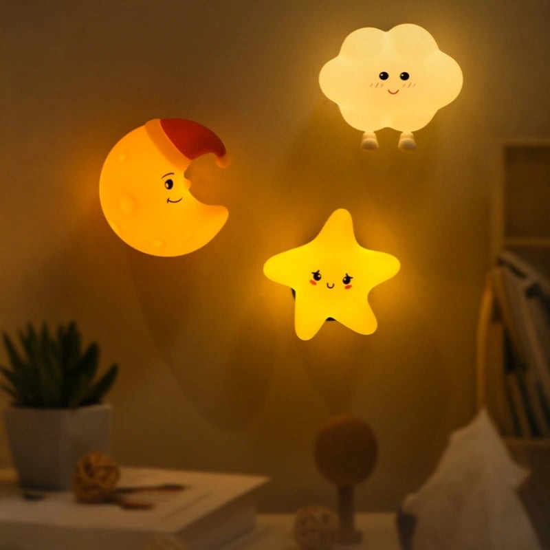 Night Light - Whimsical Cartoon Face with Adjustable Brightness
