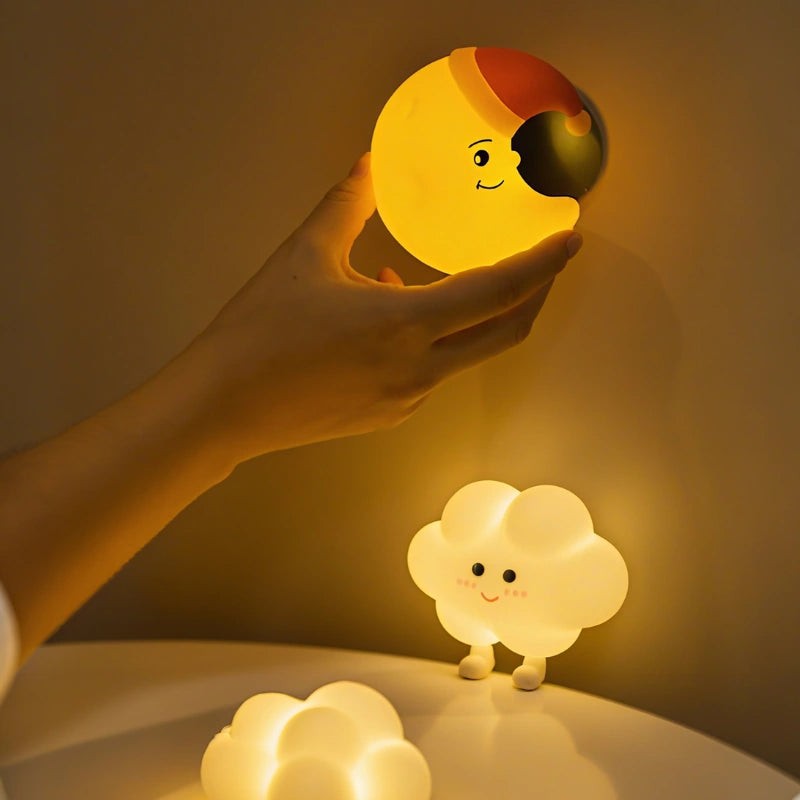 Night Light - Whimsical Cartoon Face with Adjustable Brightness