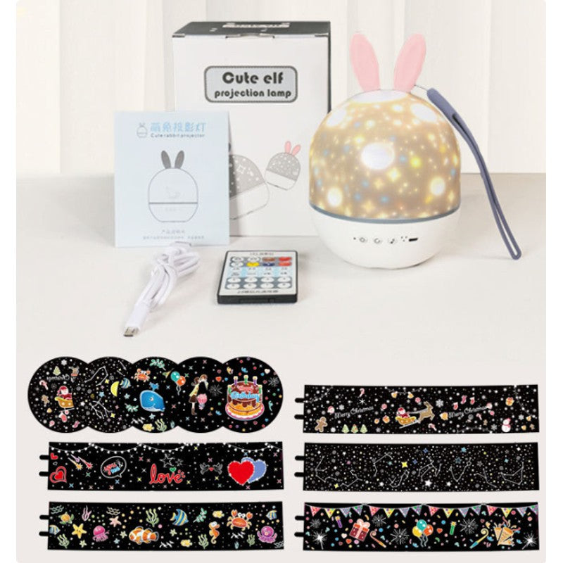 Night Light with Projection Function - Animal Ear