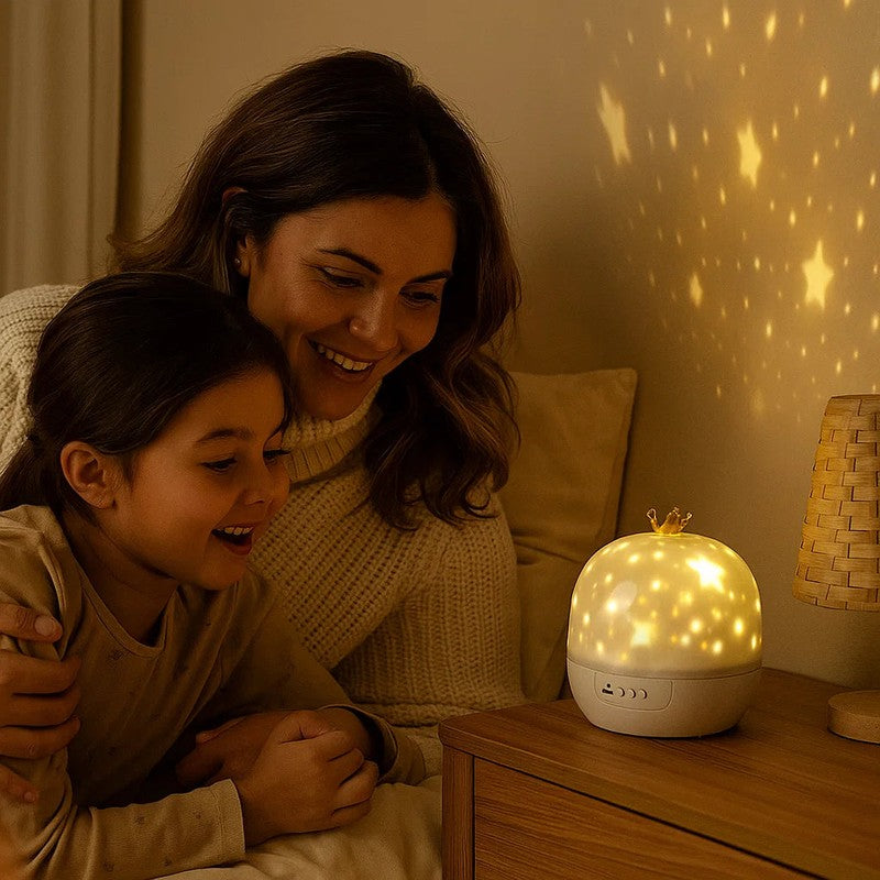 Night Light with Rotating LED Projector - Starry Sky Patterns