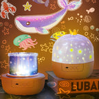 Night Light with Rotating LED Projector - Starry Sky Patterns