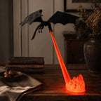 Night Light with Sculpted Dragon Figure - Dynamic Flying Pose