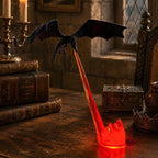 Night Light with Sculpted Dragon Figure - Dynamic Flying Pose