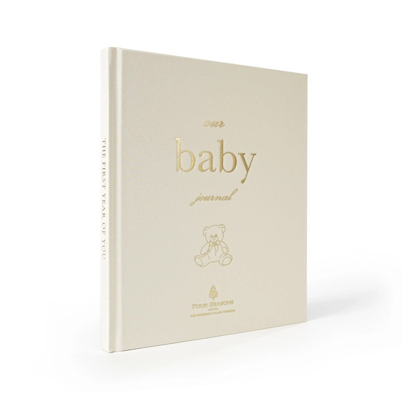Notebook - Baby First-Year Memory Journal with Gold Foil Details