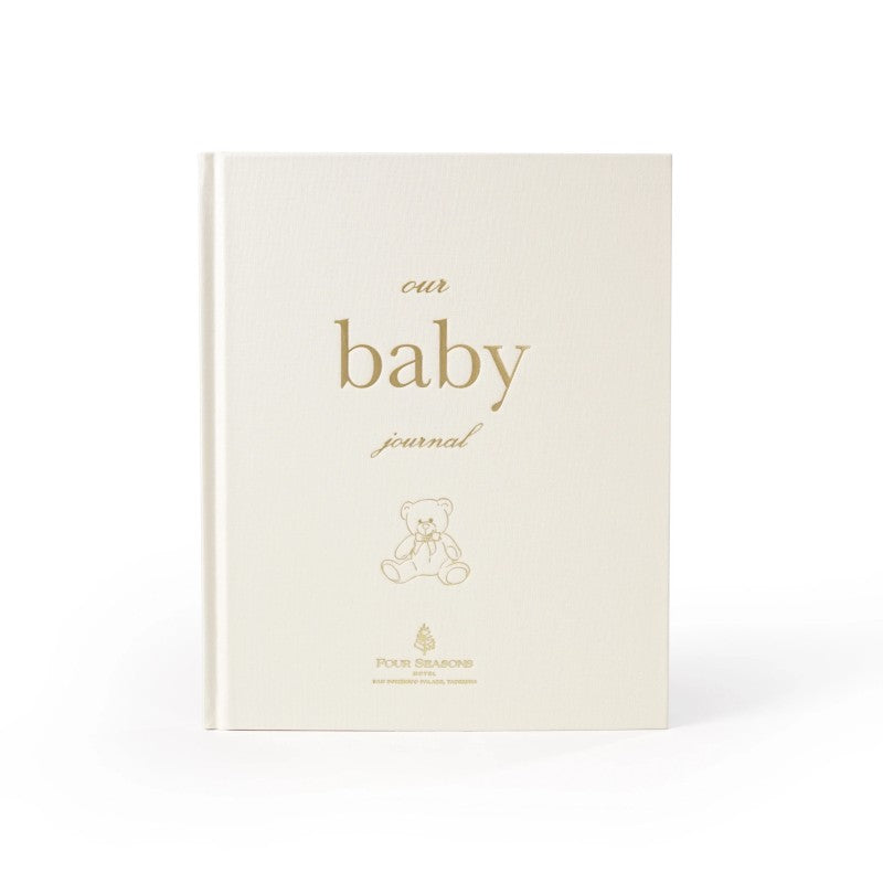 Notebook - Baby First-Year Memory Journal with Gold Foil Details