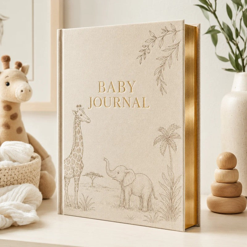Notebook Baby Journal - Hardcover Fabric Cover