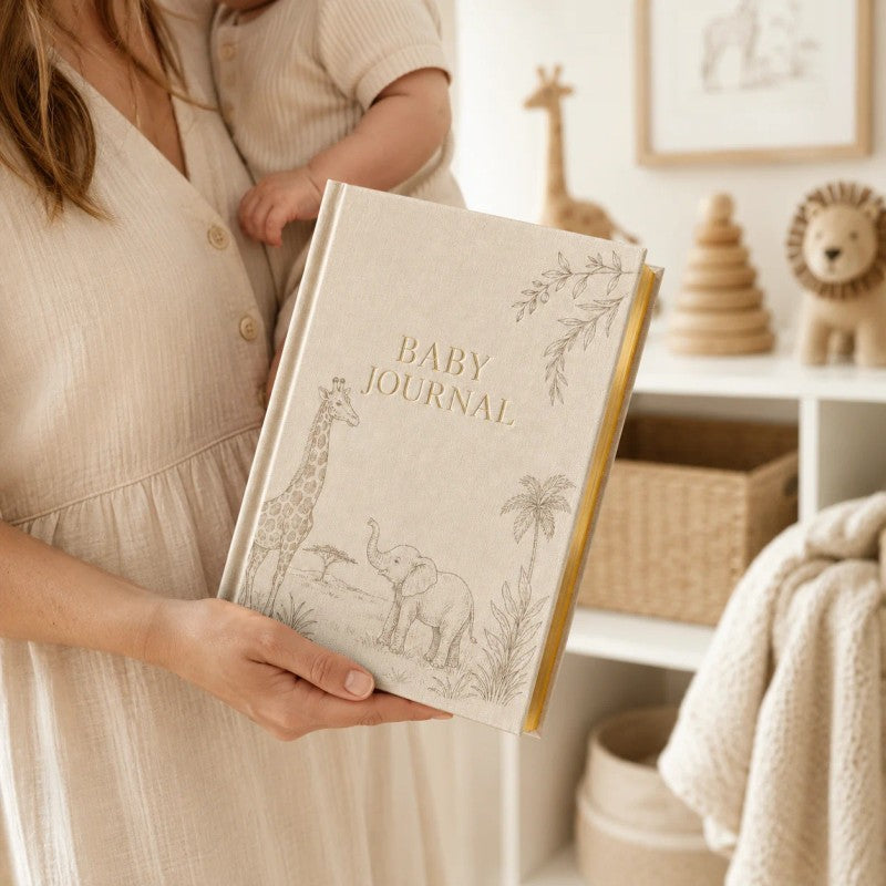 Notebook Baby Journal - Hardcover Fabric Cover