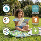 Paper Airplane Building Set - Folding Set with Instruction Booklet