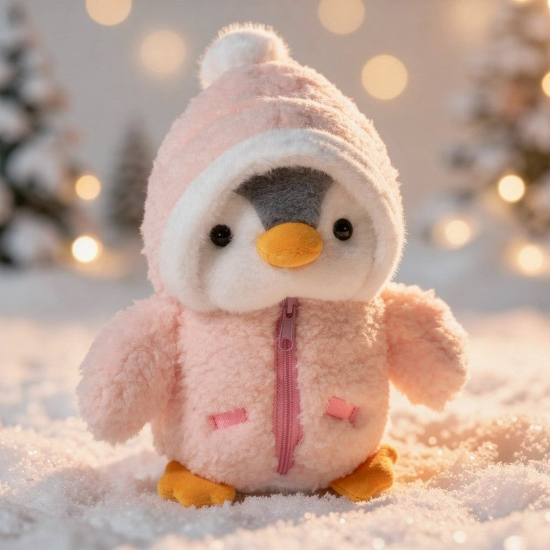 Penguin Plush Toy Gift Set - Hooded Jacket with Zipper