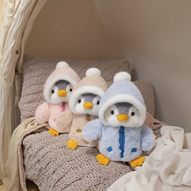 Penguin Plush Toy Gift Set - Hooded Jacket with Zipper