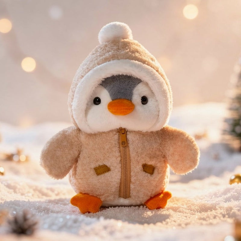 Penguin Plush Toy Gift Set - Hooded Jacket with Zipper