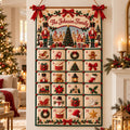 Personalized Advent Calendar Wall Hanging - Nutcracker Christmas Village Scene