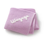 Personalized Baby Blanket with Name Embroidery - Square Knit