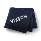Personalized Baby Blanket with Name Embroidery - Square Knit