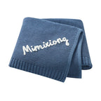 Personalized Baby Blanket with Name Embroidery - Square Knit