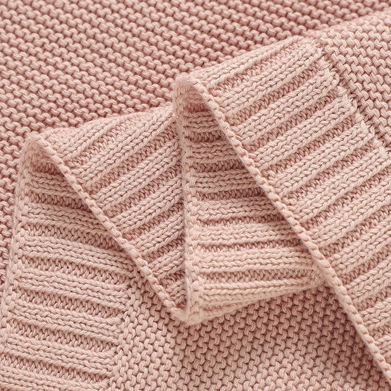 Personalized Baby Blanket with Name Embroidery - Square Knit