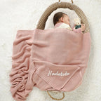 Personalized Baby Blanket with Name Embroidery - Square Knit