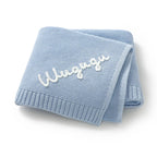 Personalized Baby Blanket with Name Embroidery - Square Knit