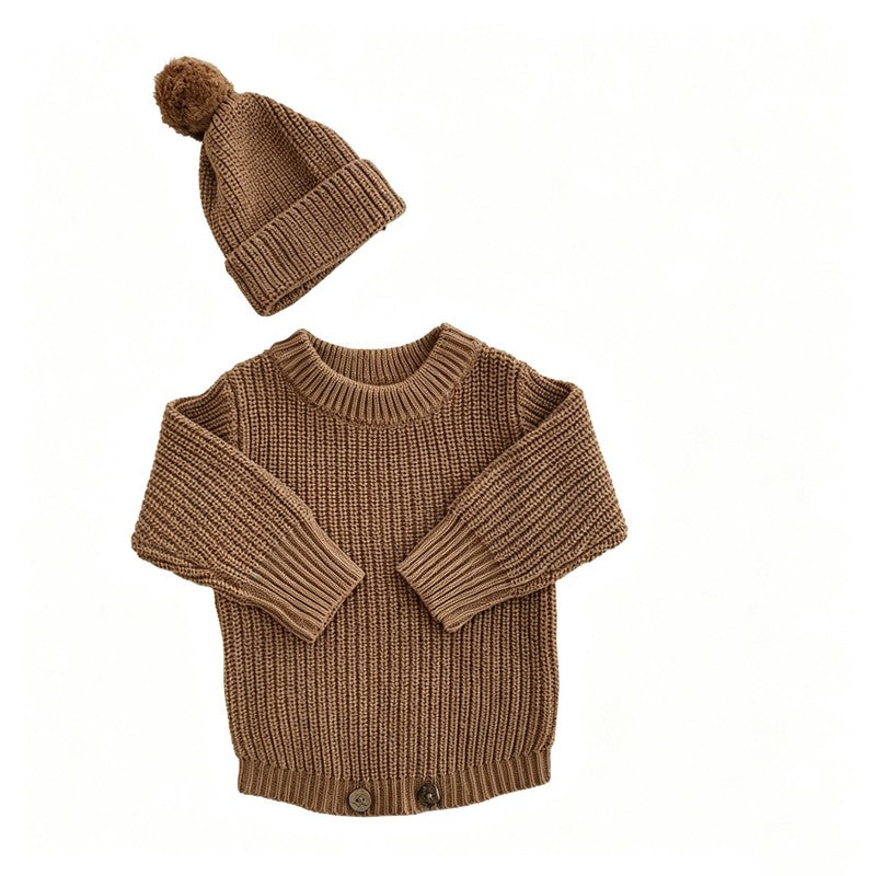 Personalized Baby Bodysuit Set - Round Neck Long Sleeve